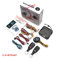 Système d'alarme de voiture avec démarrage sans clé, télécommande, verrouillage centralisé des portes, démarrage à distance, application mobile, entrée sans clé PKE, bouton de démarrage/arrêt
