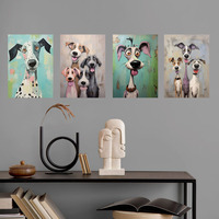 Offre Spéciale personnalisé excentrique chien dessin animé métal mur Art mode salon décorations aimant système de suspension peint Plaque en métal
