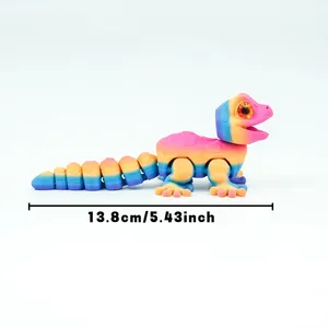 Nouveauté : Animaux imprimés en 3D multi-articulés, mini-jouets sensoriels mignons en relief, cadeau amusant pour enfants, ornement de bureau - Product Image 5
