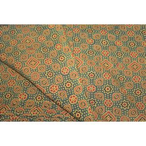 Tissu artisanal en coton imprimé floral moderne de Jaipur, motif botanique, pour sacs et rideaux, tissu léger pour robes - Product Image 2