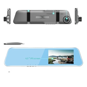 Hot Bán 4.5 Inch Ống Kính Kép 1080P WDR Xe Hộp Đen Video Recorder Auto Dvr Lái Xe Xe <span class=keywords><strong>G</strong></span>ương Dashcam <span class=keywords><strong>Camera</strong></span> - Product Image 4