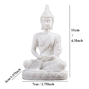 Estatua de Buda del Sudeste Asiático, Mini <span class=keywords><strong>Estilo</strong></span> <span class=keywords><strong>Zen</strong></span>, Artesanía de Resina, Decoración para el Hogar, Sala de Estar, Entrada - Product Image 6