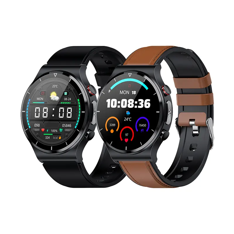 The Best ECG E88 Smart Watch Blood Oxygen Body Temperature Wireless Charging 360*360 HD Screen Digital Watches 2022