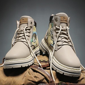 Botas de Trabajo para Hombre, Estilo Británico, con Cordones en el Tobillo, de Cuero Transpirable, para Todas las Temporadas, Tendencia 2025, Talla Extra Grande - Product Image 2