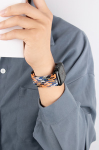 Correa de reloj tejida de nailon transpirable de ultra lujo para <span class=keywords><strong>Apple</strong></span> IWatch 10/9/8 hebilla de acero inoxidable incluida - Product Image 6