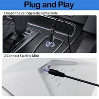 Convertisseur DC-DC 12V 24V 36V 3A étanche IP68 avec adaptateur Anderson 50A et allume-cigare pour Starlink Mini