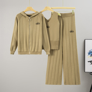 A-L-O Set Maglione <span class=keywords><strong>Donna</strong></span> Primavera Autunno in Nylon/Cotone Lavorato a <span class=keywords><strong>Maglia</strong></span> con Ricamo Antirughe alla Moda - Product Image 2