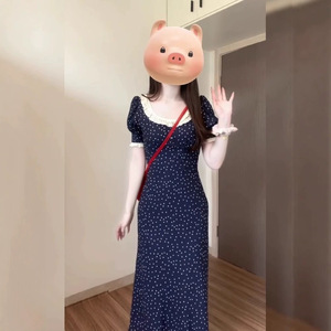 French Style Tea Dress Women Summer Floral Vintage Casual Daily Party Holiday Celebration Dress Peter Pan Collar Natural Waist - Product Image 3