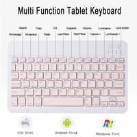 Clavier sans fil Bluetooth pour iPad 9, tablette mobile, ordinateur portable, 10 pouces, rétroéclairage coloré 3 couleurs, mini clavier