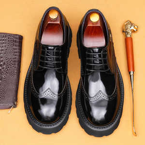 Chaussures en cuir pour hommes décontractées et élégantes, nouveau style 2025 - Product Image 3