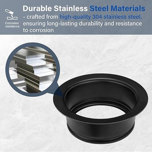 ฝาปิดท่อระบายน้ำอ่างล้างจานสีดำ สำหรับเครื่องกำจัดขยะ ใช้ได้กับท่อระบายน้ำมาตรฐานขนาด 3-1/2 นิ้ว อุปกรณ์เสริมสำหรับเปลี่ยน - Product Image 2