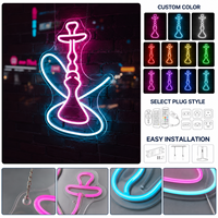Enseigne néon LED personnalisée avec design de nom de joueur, alimentation CC, étanche IP65, pour décor mural de bureau d'ordinateur, mariage et commerces