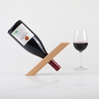 Casier à vin équilibré professionnel personnalisé casier à vin en bois unique présentoir décor de Table en bois de hêtre noyer noir pour bouteille de vin