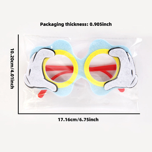 Lunettes en feutre et plastique amusantes aux couleurs de dessin animé, joyeux <span class=keywords><strong>anniversaire</strong></span>, accessoires de photomaton pour fête d'<span class=keywords><strong>anniversaire</strong></span> d'enfants, vente en gros - Product Image 5
