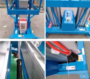 Platform Angkat Hidrolik Rantai Aluminium Alloy Tiang Ganda 6m-14M Baru, Dilengkapi Rel Geser dan Pengangkat Pintu - Product Image 6