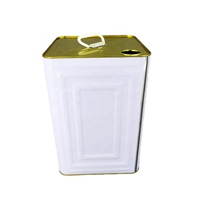 Bidon de 20L (18 litres) pour huile de cuisson, grand seau rond vide en métal comestible, emballage en fer blanc avec grand couvercle Jinko - Product Image 3
