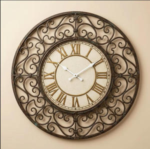 <span class=keywords><strong>Horloge</strong></span> murale en fer forgé personnalisée, vente en gros directe d'usine, MOQ 30 pièces, gravure de logo personnalisée sur le <span class=keywords><strong>cadran</strong></span>, emballage OEM accepté - Product Image 6