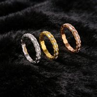 Anillo de Acero Inoxidable Chapado en Oro de 18K con Circonita Cúbica, Diseño Cruzado Acolchado, Minimalista, Apilable, Delgado, para Uso Diario, Joyería para Mujer