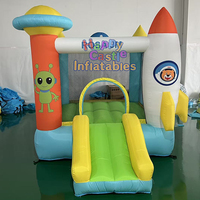 Château gonflable Happy Castle, toboggan aquatique gonflable pour enfants, petit modèle, avec combo de château gonflable pour le plaisir estival