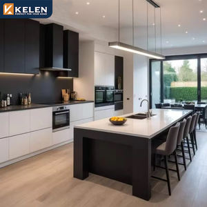 Gabinetes de Cocina Kelen 2026, Islas de Cocina, Laca de Alto Brillo, Diseño Modular Moderno, Proveedor, Mármol Blanco, Gabinetes de Pared de Cocina Blancos - Product Image 5