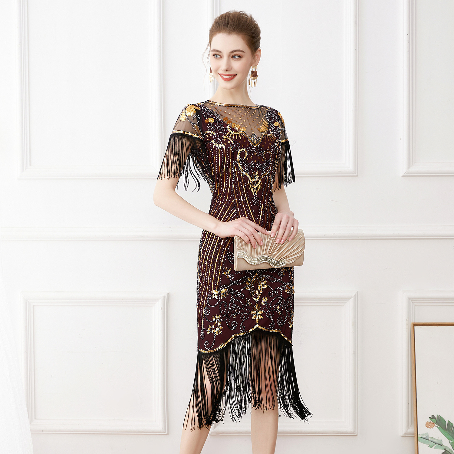 beach boho maxi dress Popvil Women Summer 2026 Spaghetti Strap Long Dress menu: occasion Color:Cherry_Red ready look Elegant A Line Work