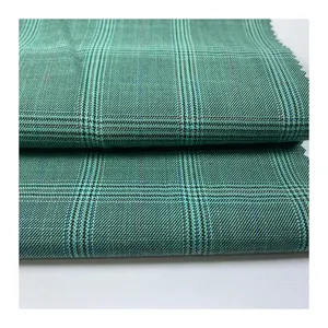 Best Selling Polyester Rayon Woven Fabric Check Design Suiting Fabric For Suits Jacket