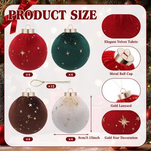 Bolas de Navidad de Plástico Nuevas al por Mayor de 8 cm, Estilo Festivo, Ropa Personalizada, Envoltura de Lujo, Bola de Navidad - Product Image 2