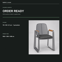 Ensemble de bistrot moderne pour l'extérieur, structure en aluminium thermolaqué, mobilier de jardin, ensemble de salle à manger