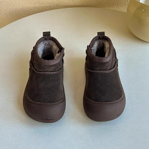 أحذية ثلج للأطفال، أحذية قصيرة للأولاد بسحاب جانبي مع بطانة مخملية، أحذية شتوية مبطنة مضادة للركل، أحذية قطنية دافئة للبنات - Product Image 5