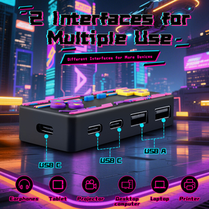 Sáng Tạo Cyberpunk Phong Cách <span class=keywords><strong>USB</strong></span> Hub Trò Chơi Điều Khiển Máy Tính Để Bàn Tốc Độ Cao Truyền Dữ Liệu Gamepad Loại C 4 Cổng <span class=keywords><strong>USB</strong></span> Hub - Product Image 4