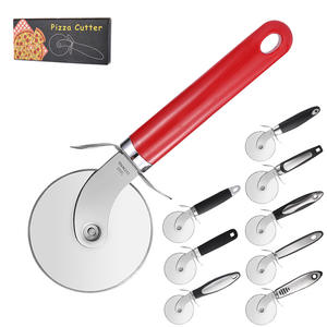 سكين أسطوانية بيتزا محمولة بأنماط مختلفة من الفولاذ المقاوم للصدأ ، أدوات قطع كعكة الخبز من الدرجة الغذائية للخبز - Product Image 1