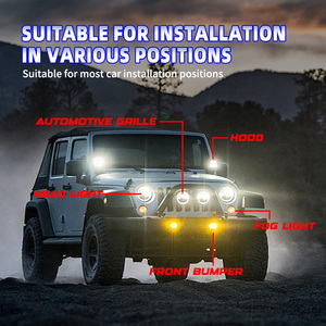 Focos LED de 3 Lentes para Automóvil, Luces de Trabajo para Conducción en Niebla, Luces Auxiliares Externas, Luces LED para Parrilla de 3000k y 6000k con Ventilador - Product Image 6