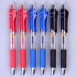 Stylo Gel Encre Noire Rouge Pointe Aiguille Type Clic Corps en Plastique Rechargeable Fournitures de Bureau et Scolaires Vente en Gros - Product Image 4