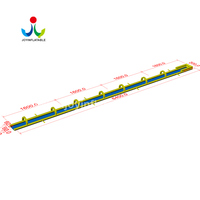 Toboggan Aquatique Gonflable Personnalisé Jaune et Bleu, Glissade Géante Gonflable pour Adultes et Enfants, Jeu d'Eau Amusant Urbain