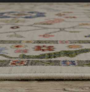 Tapis en laine noués à la main belle ivoire flou vert tailles personnalisables Style moderne salon espace de prière belles couleurs - Product Image 6