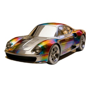 Sculpture de voiture de luxe moderne sur mesure de grande taille pour jardin, décoration extérieure en acier inoxydable 304/316 avec finition peinte résistante aux intempéries - Product Image 1