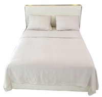 Queen Size 100% tissu de lin français 4 pièces ensemble de draps doux pour la peau drap de lit de luxe lavé à la pierre
