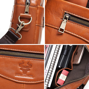 HUMEPAUL High Quality Brand <strong>Leather</strong> <strong>Laptop</strong> <strong>Bags</strong> <strong>Men</strong> Business Briefcase Messenger <strong>Bag</strong> Vintage Top Crossbody <strong>Bag</strong> - Product Image 5