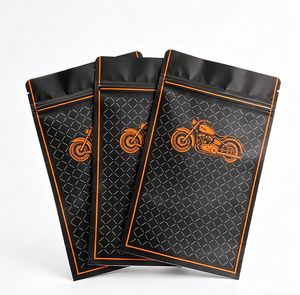 Minlee Security Frosted Mylar <b>Black</b> Stand up Flat Bottom Ziplock <b>Small</b> Air Tight Custom Logo Silk Screen Printed Snack <b>Bags</b> - Product Image 5