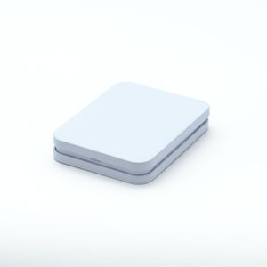 Récipient rectangulaire personnalisé en étain Petite boîte en fer blanc métal argenté imprimé personnalisé recyclable pour l'emballage du produit - Product Image 1