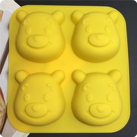 Offre Spéciale ours forme de qualité alimentaire Silicone gâteau moule haute qualité dessin animé conception facile démoulage four sûr chine gâteau outil