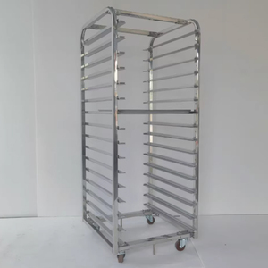 Chariot à 16, 18, 32, 64 plateaux, chariot à pain robuste en acier inoxydable, chariot de boulangerie pour four rotatif - Product Image 3