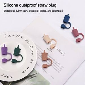 Lot de capuchons décoratifs en silicone pour embouts de pailles, pour gobelets de 8 à 12 mm, anti-poussière, réutilisables, bouchons de couvercles de boisson, accessoires de bar - Product Image 5