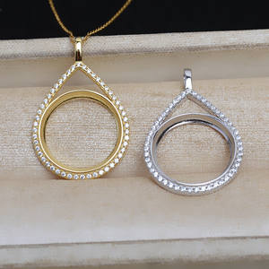 Pendentif en argent S925, plateau rond vide de 17,5 mm, composants pour la création de bijoux DIY - Product Image 5