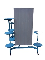 Ensemble de tables et chaises pliantes de jardin pour 12 personnes, tables et chaises de cantine scolaire en acier, salle à manger