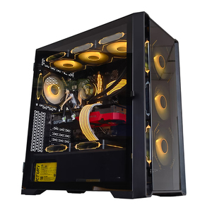 Lovingcool Gaming <span class=keywords><strong>Pc</strong></span> Case Verre & Métal Mesh Panel <span class=keywords><strong>Gamer</strong></span> Computer Cases CPU Cabinet E-ATX ATX MATX <span class=keywords><strong>PC</strong></span> Châssis pour <span class=keywords><strong>PC</strong></span> de bureau - Product Image 1