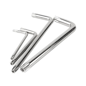 Llave de doble cabeza con patrón T6/T8, herramienta para orificios hexagonales internos, destornillador hexagonal T10/T20/T25/T30, niquelado 45 # acero - Product Image 1