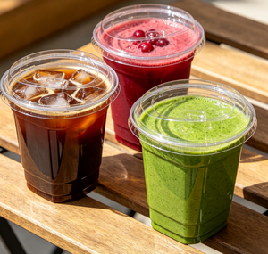 Gobelets carrés jetables en plastique transparent pour <span class=keywords><strong>café</strong></span> et bubble tea avec couvercles, contenants portables <span class=keywords><strong>de</strong></span> qualité alimentaire pour jus et boissons à emporter - Product Image 4