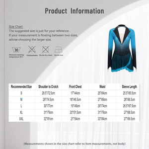 Trajes de baile de jazz profesionales para mujer, traje de patinaje artístico con diamantes de imitación, vestidos degradados para gimnasia, ballet y danza - Product Image 6