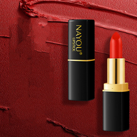Petit tube noir bouche rouge léger et hydratant pas facile à coller à la tasse rouge à lèvres imperméable et résistant à la sueur fête des étudiants